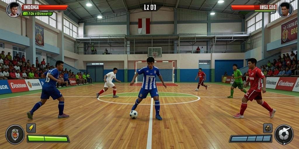 Tangkapan layar yang menunjukkan gameplay yang intens.