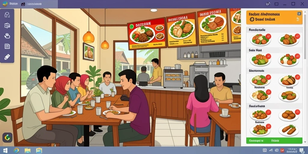 Tampilan awal permainan yang menarik dan dinamis.