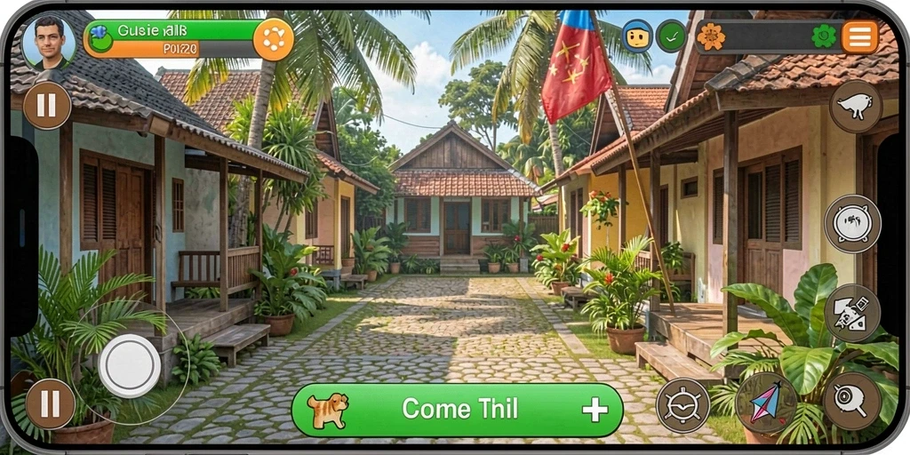 Tampilan karakter yang colorful dan menarik.
